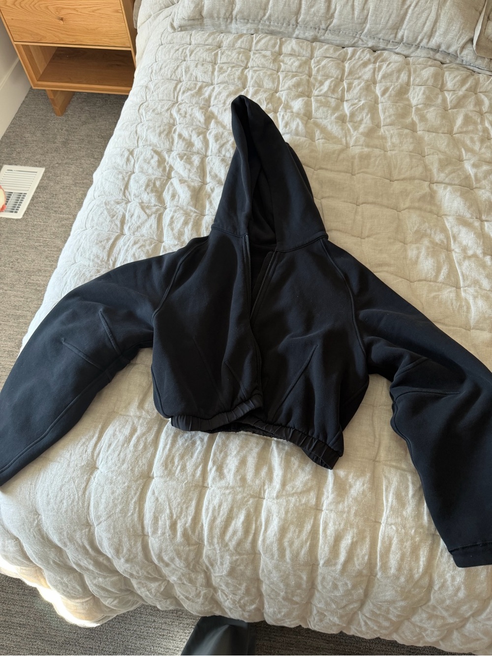 Lululemon Black Hooded Zip-Up Sweatshirt